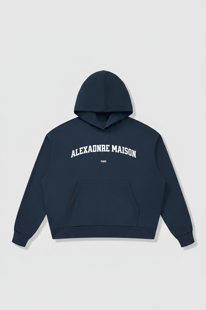 Boxy,Hoodie,Alexandre,Maison,Varsity